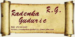 Radenka Gudurić vizit kartica